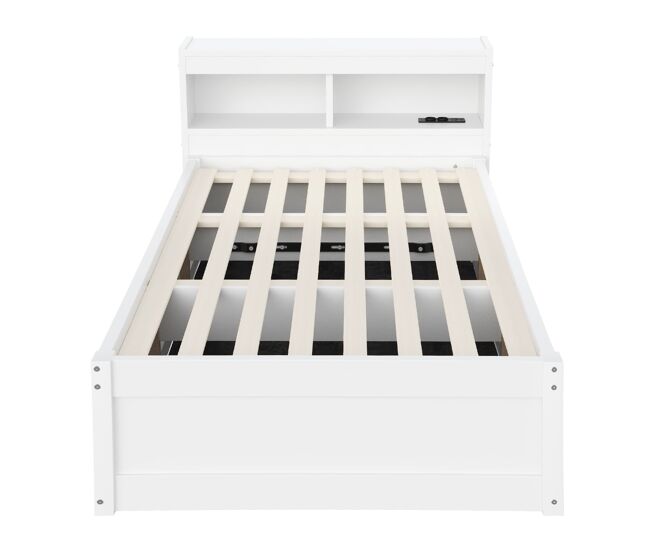 Sofá cama 90x200 cm - enchufe europeo, compartimentos de almacenamiento, tiras led multicolor, mecanismo hidráulico, cama multifuncional de madera