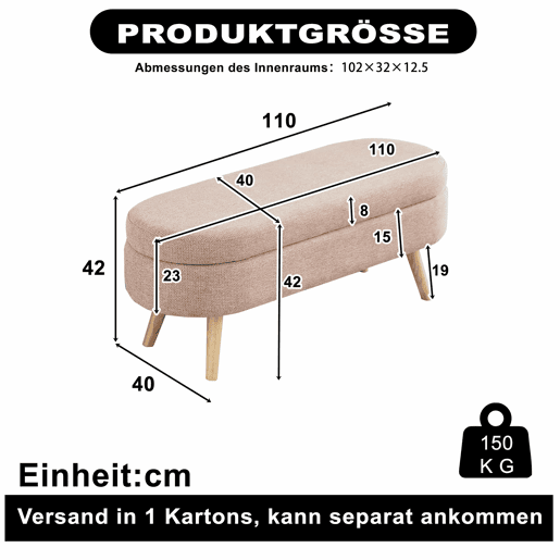 Banco com arrumação de 110 cm - banco moderno com espaço de arrumação e estofo em chenille, ideal para trocar de sapatos - rosa Banco com arrumação de 110 cm - banco moderno com espaço de arrumação e estofo em chenille, ideal para trocar de sapatos - rosa