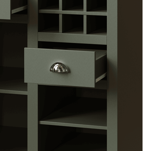 Armário de Cozinha com Vitrina LED e Garrafeira Armário de Cozinha com Vitrina LED e Garrafeira