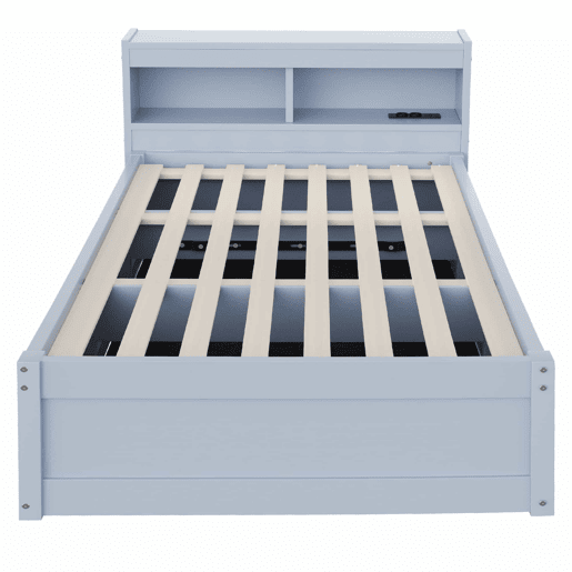 Sofá-cama 90 x 200 cm - tomada europeia integrada, vários compartimentos de arrumação, fitas de luzes LED multicoloridas, mecanismo hidráulico de abertura, cama multifuncional em madeira maciça - cinzento Sofá-cama 90 x 200 cm - tomada europeia integrada, vários compartimentos de arrumação, fitas de luzes LED multicoloridas, mecanismo hidráulico de abertura, cama multifuncional em madeira maciça - cinzento