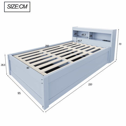 Sofá-cama 90 x 200 cm - tomada europeia integrada, vários compartimentos de arrumação, fitas de luzes LED multicoloridas, mecanismo hidráulico de abertura, cama multifuncional em madeira maciça - cinzento Sofá-cama 90 x 200 cm - tomada europeia integrada, vários compartimentos de arrumação, fitas de luzes LED multicoloridas, mecanismo hidráulico de abertura, cama multifuncional em madeira maciça - cinzento