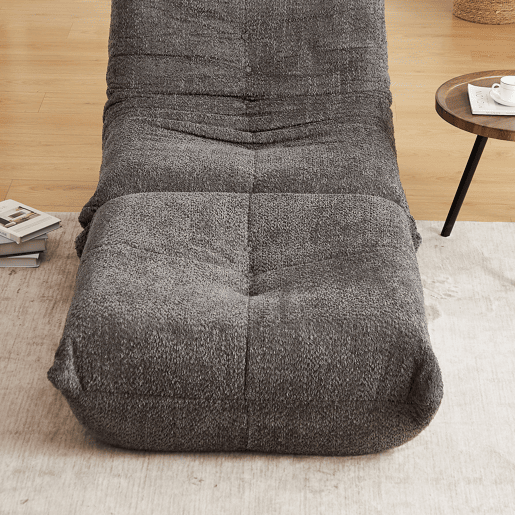 Pufe para sofá - Sem dimensões - Chenille, estilo Togo, banco para sapatos - Cinzento Pufe para sofá - Sem dimensões - Chenille, estilo Togo, banco para sapatos - Cinzento