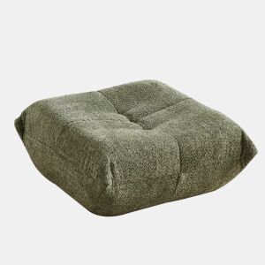 Sofá modular com chaise longue - design com almofadas cervicais, espuma de alta densidade de recuperação lenta, estrutura com suporte em ferro, não montado, configuração ajustável e reversível - verde