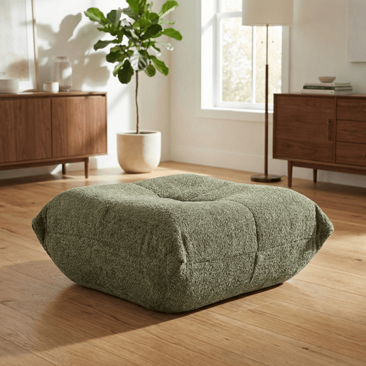 Sofá modular com chaise longue - design com almofadas cervicais, espuma de alta densidade de recuperação lenta, estrutura com suporte em ferro, não montado, configuração ajustável e reversível - verde Sofá modular com chaise longue - design com almofadas cervicais, espuma de alta densidade de recuperação lenta, estrutura com suporte em ferro, não montado, configuração ajustável e reversível - verde