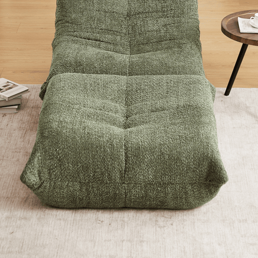 Sofá modular com chaise longue - design com almofadas cervicais, espuma de alta densidade de recuperação lenta, estrutura com suporte em ferro, não montado, configuração ajustável e reversível - verde Sofá modular com chaise longue - design com almofadas cervicais, espuma de alta densidade de recuperação lenta, estrutura com suporte em ferro, não montado, configuração ajustável e reversível - verde