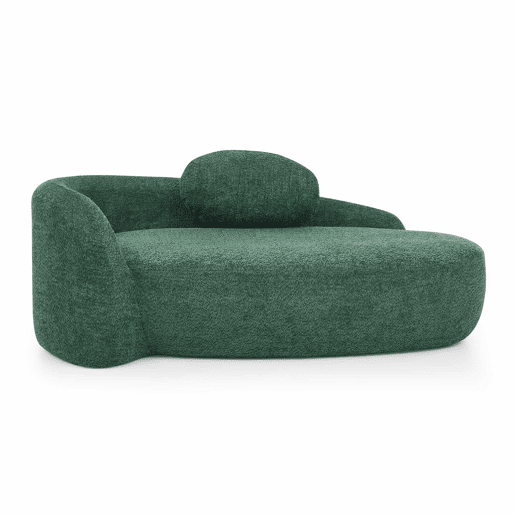 Sofá minimalista em tecido Teddy Fleece - Design arredondado, estofo macio com almofadas, ideal para a sala de estar, quarto e escritório - Verde Sofá minimalista em tecido Teddy Fleece - Design arredondado, estofo macio com almofadas, ideal para a sala de estar, quarto e escritório - Verde