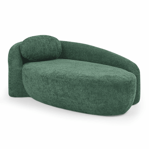 Sofá minimalista em tecido Teddy Fleece - Design arredondado, estofo macio com almofadas, ideal para a sala de estar, quarto e escritório - Verde Sofá minimalista em tecido Teddy Fleece - Design arredondado, estofo macio com almofadas, ideal para a sala de estar, quarto e escritório - Verde