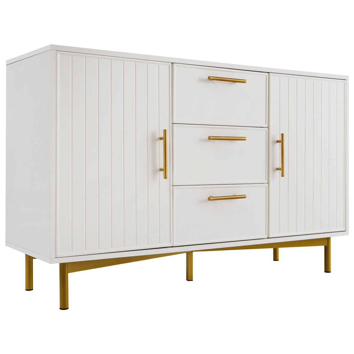 Aparador con 2 Puertas y Cajones Ajustable