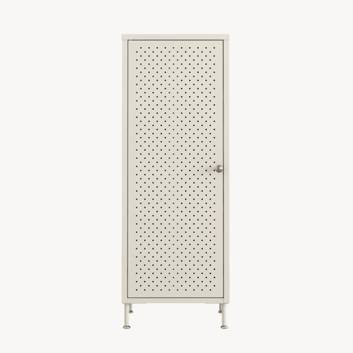 Sapateira Coleraine 1 porta 115x43x35 cm branco creme en.casa