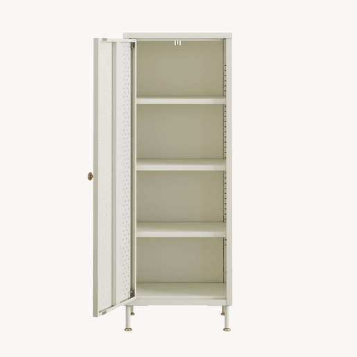 Sapateira Coleraine 1 porta 115x43x35 cm branco creme en.casa