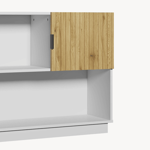 Estante de livros Verhundar com 3 portas 102x120x30 cm Branco Madeira en.casa Estante de livros Verhundar com 3 portas 102x120x30 cm Branco Madeira en.casa