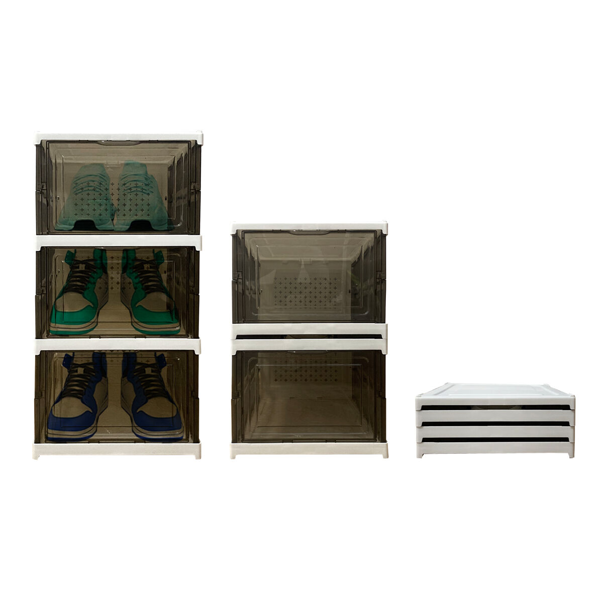 Zapatero plegable 3 niveles 54x25x35 cm nyana home | caja zapatos | organizador calzado