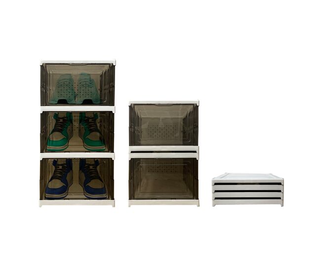 Zapatero plegable 3 niveles 54x25x35 cm nyana home | caja zapatos | organizador calzado