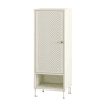 Sapateira Coleraine 1 porta e compartimentoaço 115x43x35 cm branco creme en.casa