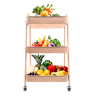 Carrinho Auxiliar Metálico 3 NÃveis com Rodas Nyana Home | 45x30x75cm