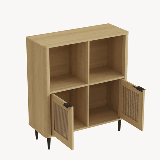 Cómoda Lukhomso com 2 portas 85x75x30 cm Aspeto carvalho en.casa Cómoda Lukhomso com 2 portas 85x75x30 cm Aspeto carvalho en.casa