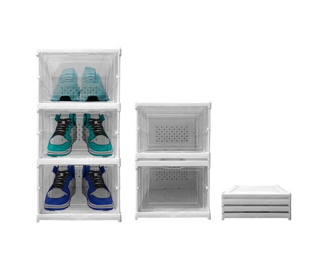 Zapatero plegable 3 niveles 54x25x35 cm nyana home | caja zapatos | organizador calzado