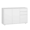 Cómoda Paarl com 2 gavetas e 3 portas 74x117x36cm Branco mate en.casa
