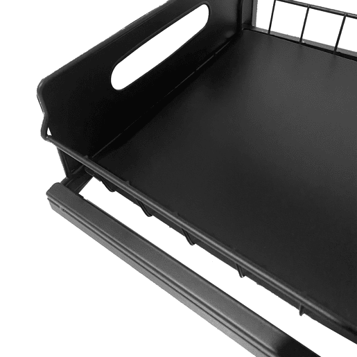 Organizador Sob Pia Metal 2 Níveis Extraível Preto Nyana Home