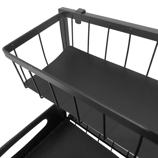Organizador Sob Pia Metal 2 Níveis Extraível Preto Nyana Home