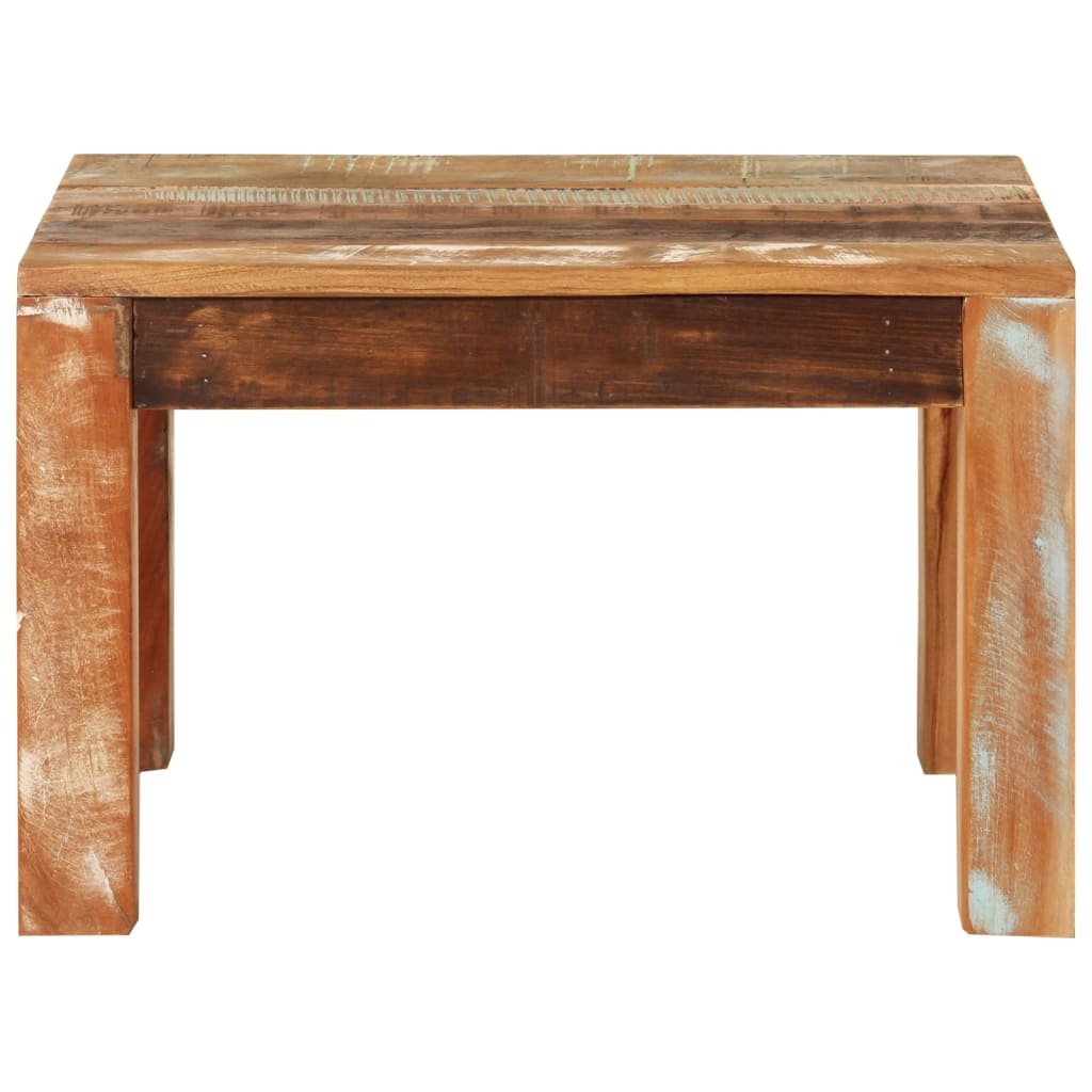 mesa de cafe - mesa de centro de madera maciza reciclada 55x55x35 cm