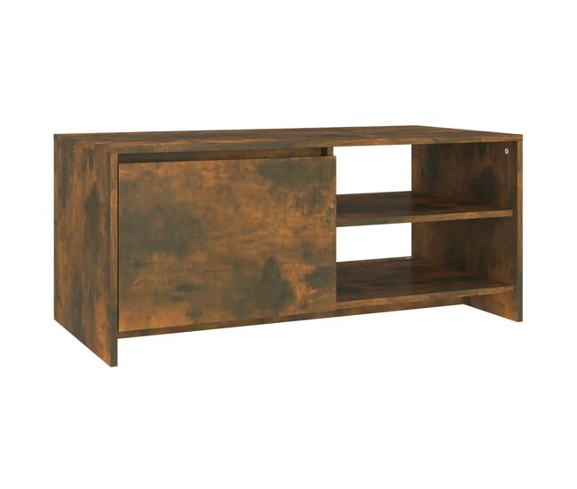 Mesa de café - mesa de centro madera de ingeniería roble ahumado 102x50x45 cm