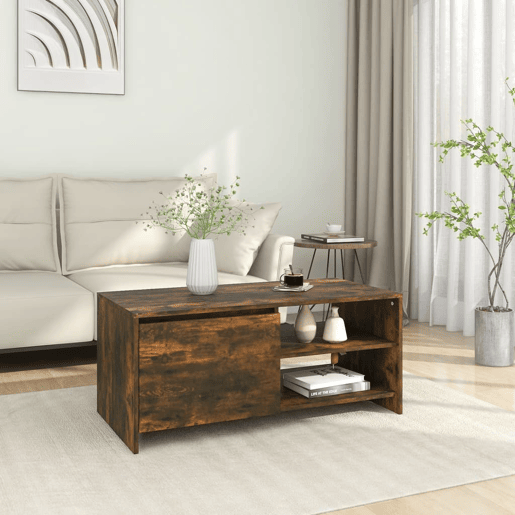 Mesa de Centro, Mesa baixa, 102x50x45 cm derivados madeira carvalho fumado Mesa de Centro, Mesa baixa, 102x50x45 cm derivados madeira carvalho fumado