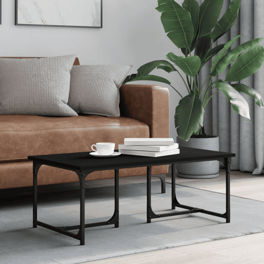 Mesa de Centro, Mesa baixa, 90x50x35 cm derivados de madeira preto Mesa de Centro, Mesa baixa, 90x50x35 cm derivados de madeira preto