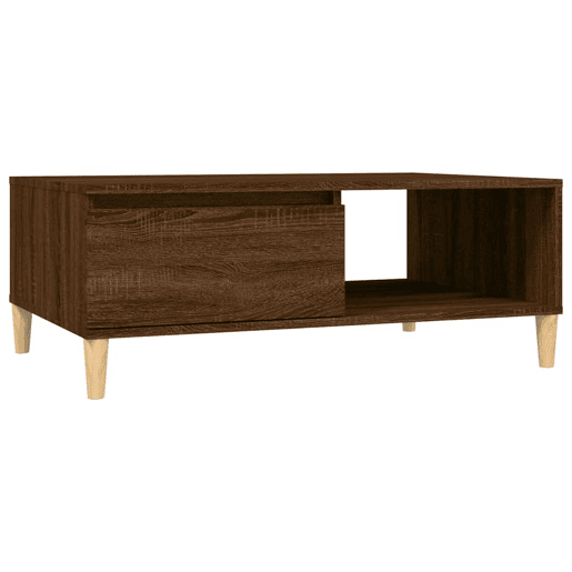 Mesa de Centro, Mesa baixa, 90x60x35 cm derivados madeira carvalho castanho