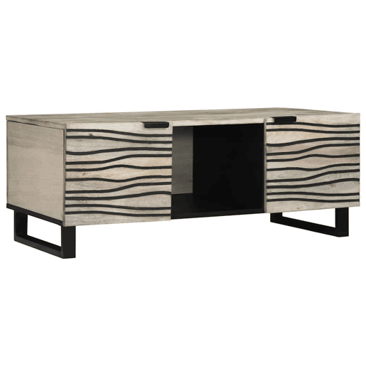 Mesa de Centro, Mesa baixa, Bege e Preto 100 x 54 x 40 cm Mesa de Centro, Mesa baixa, Bege e Preto 100 x 54 x 40 cm