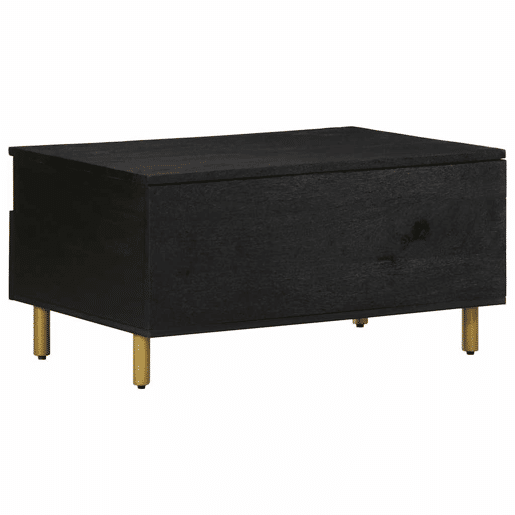Mesa de Centro, Mesa baixa, 80x54x40 cm derivados de madeira preto
