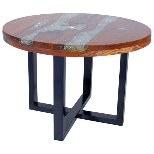 Mesa de Centro, Mesa baixa, em resina de teca 60 cm