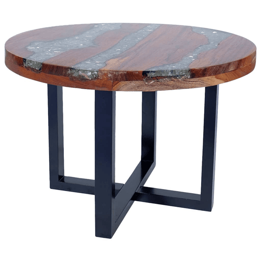 Mesa de Centro, Mesa baixa, em resina de teca 60 cm