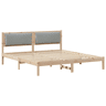 Estrutura da Cama de casal simple com cabeceira Cinzento-claro 180 x 200 cm