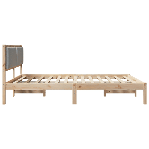 Estrutura da Cama de casal simple com cabeceira Cinzento-claro 180 x 200 cm Estrutura da Cama de casal simple com cabeceira Cinzento-claro 180 x 200 cm