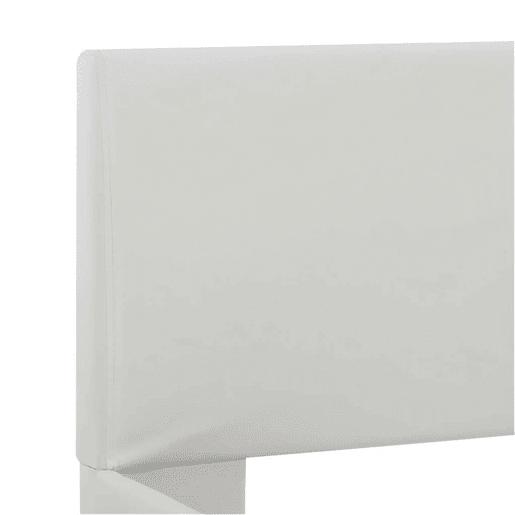 Estrutura de Cama de casal simple c LEDs couro artificial 180x200 cm branco Estrutura de Cama de casal simple c LEDs couro artificial 180x200 cm branco