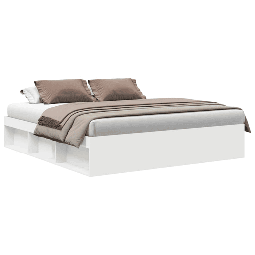 Estrutura de Cama de casal simple 200x200 cm branco Estrutura de Cama de casal simple 200x200 cm branco