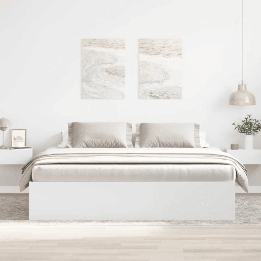 Estrutura de Cama de casal simple 200x200 cm branco Estrutura de Cama de casal simple 200x200 cm branco