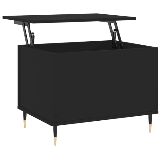 Mesa de Centro, Mesa baixa, 60x44,5x45 cm derivados de madeira preto Mesa de Centro, Mesa baixa, 60x44,5x45 cm derivados de madeira preto