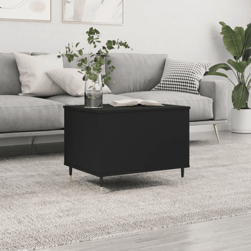 Mesa de Centro, Mesa baixa, 60x44,5x45 cm derivados de madeira preto Mesa de Centro, Mesa baixa, 60x44,5x45 cm derivados de madeira preto