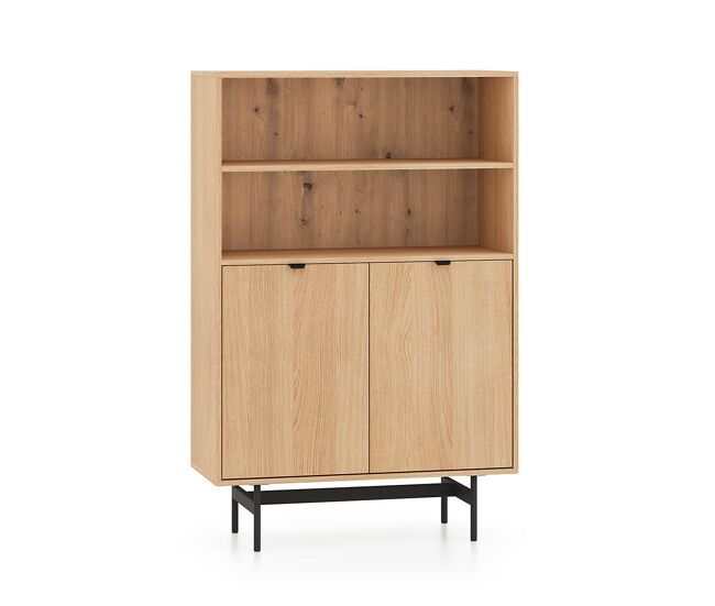 Librería 2 puertas nila madera