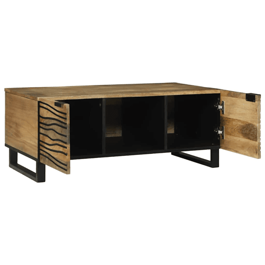 Mesa de Centro, Mesa baixa, Marrom e Preto 100 x 54 x 40 cm