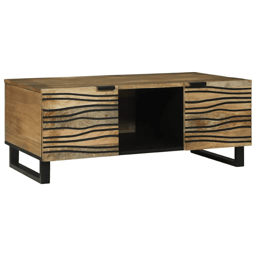 Mesa de Centro, Mesa baixa, Marrom e Preto 100 x 54 x 40 cm