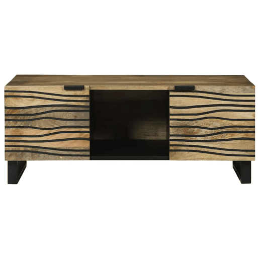 Mesa de Centro, Mesa baixa, Marrom e Preto 100 x 54 x 40 cm