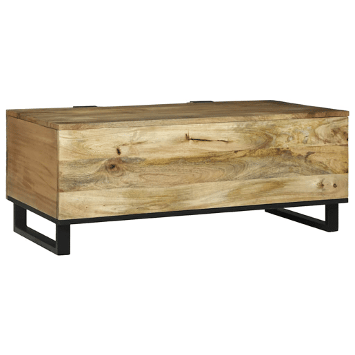 Mesa de Centro, Mesa baixa, Marrom e Preto 100 x 54 x 40 cm