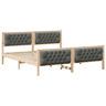 Estrutura da Cama de casal simple com cabeceira Cinza Escuro 180 x 200 cm