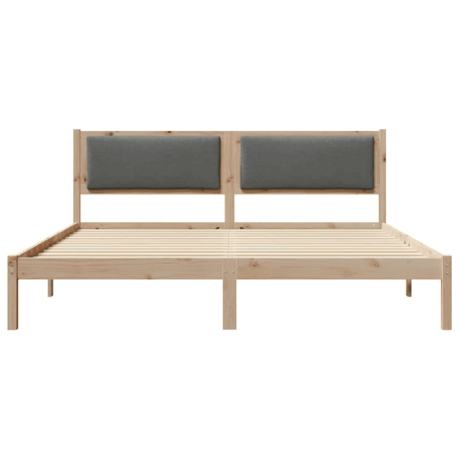 Estrutura da Cama de casal simple com cabeceira Cinza Escuro 180 x 200 cm