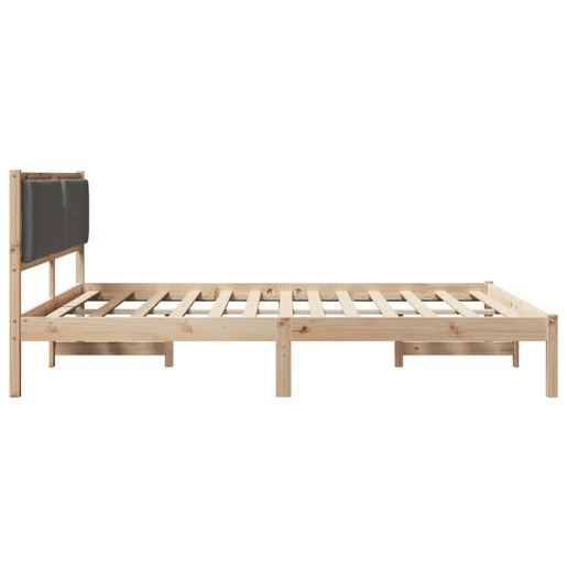 Estrutura da Cama de casal simple com cabeceira Cinza Escuro 180 x 200 cm