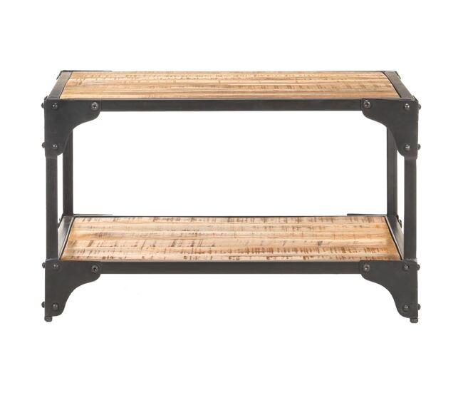 Mesa de café - mesa de centro de madera maciza de mango 60x60x35 cm