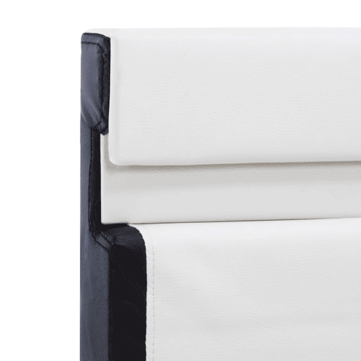 Estrutura de Cama de casal simple c LED couro artificial 180x200 cm branco
